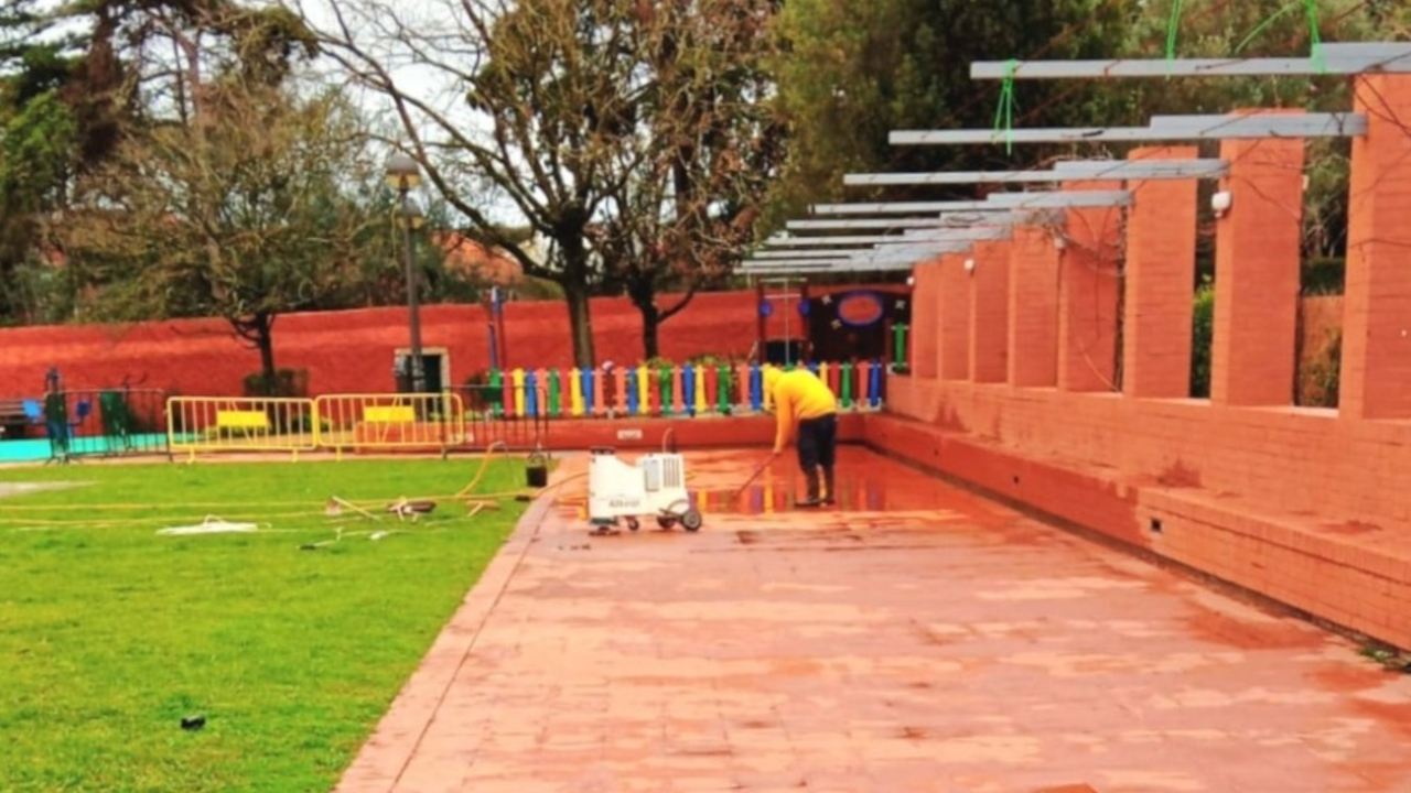 Obras no Jardim da Praça de São Miguel