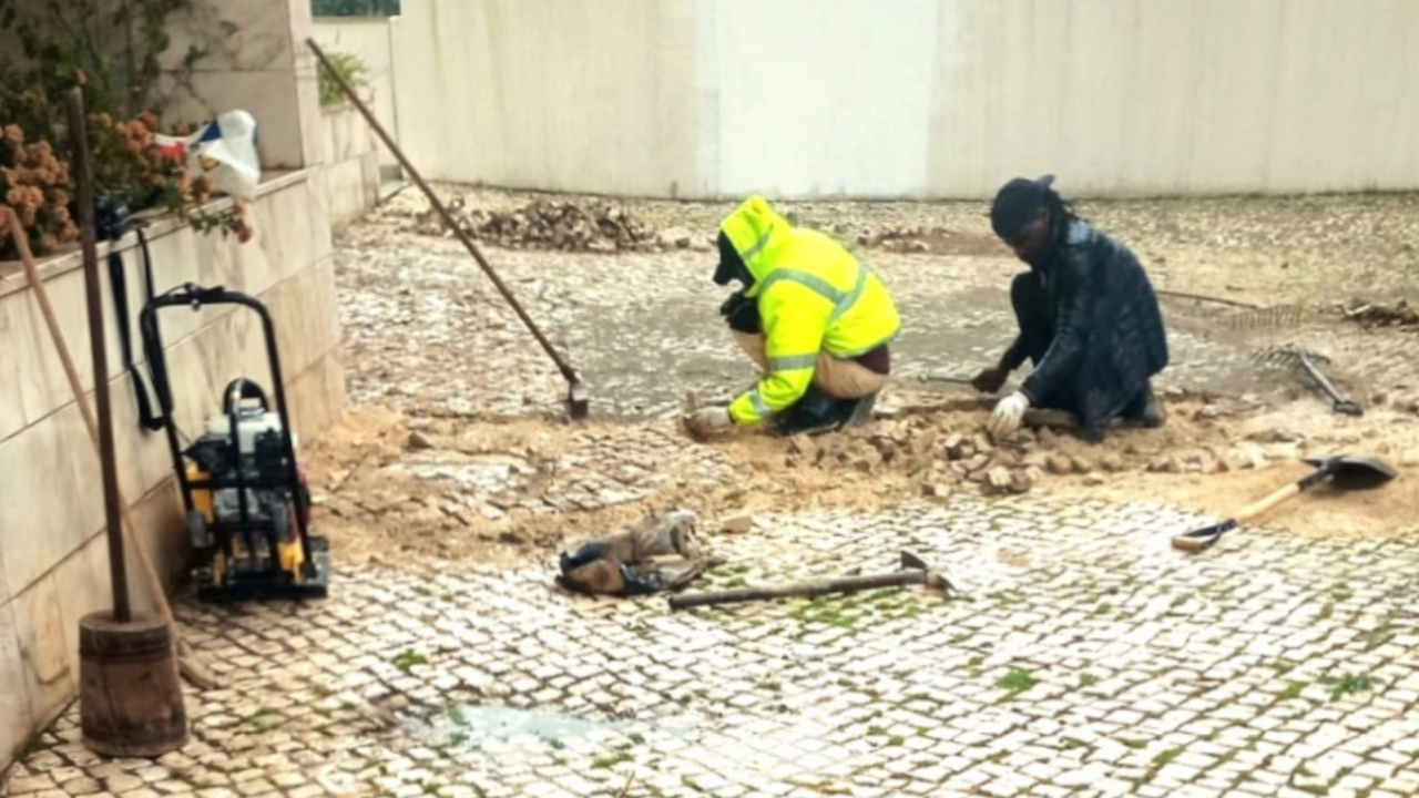 Reparação de Calçada na Rua Amélia Rey Colaço